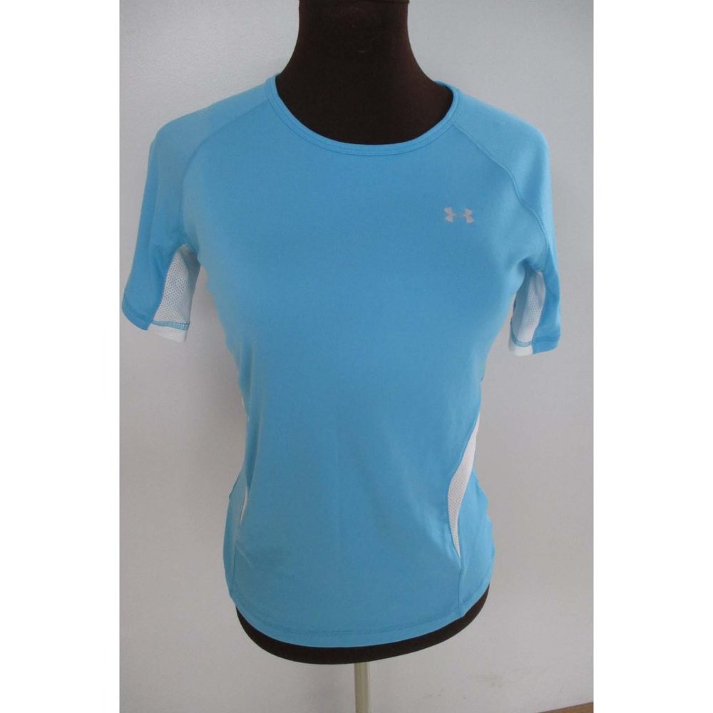 EUC UA UNDER ARMOUR LADIES TOP ROBINS EGG BLUE MED